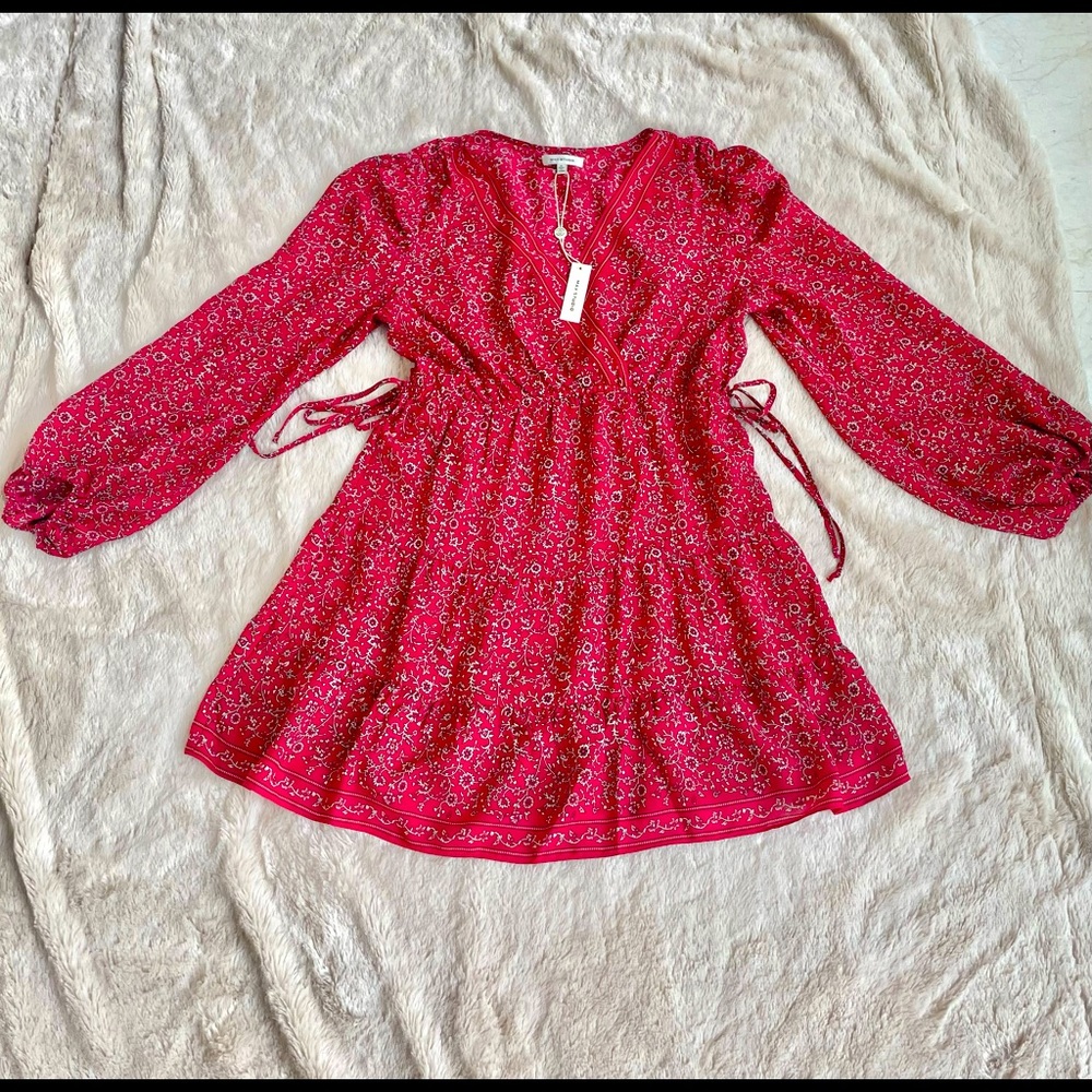 Max Studio red floral dress size S